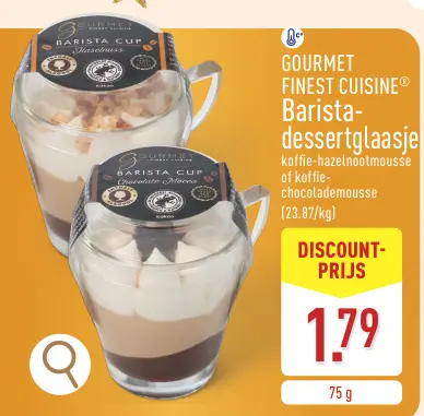 Promotie: Barista-dessertglaasje