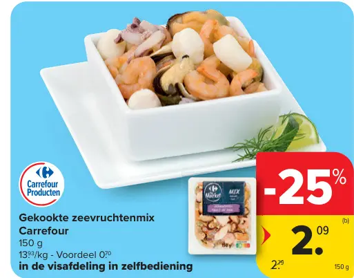 Promotie: Gekookte zeevruchtenmix