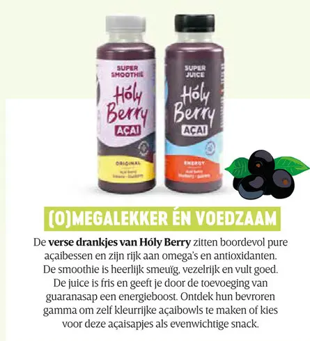Promotie: Holy Berry Acai Super Smoothie / Super Juice 