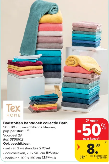 Promotie: Badstoffen handdoek collectie Bath