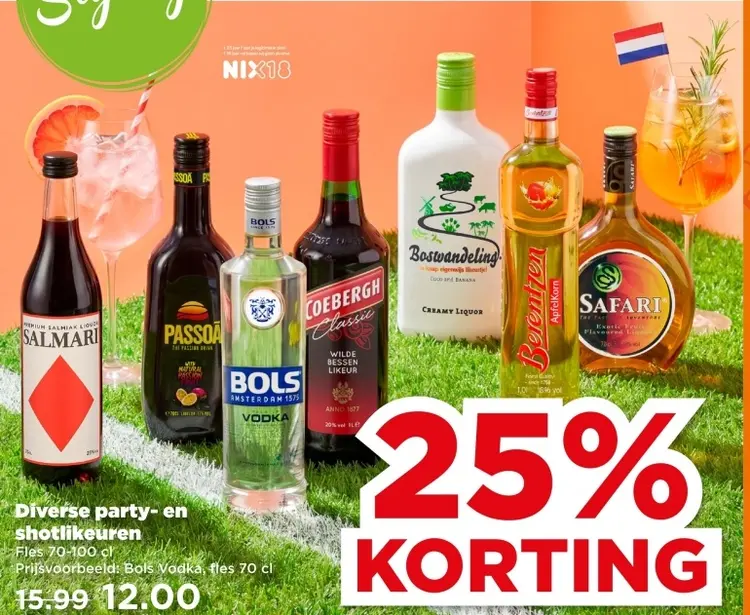 Aanbieding: Diverse party- en shotlikeuren