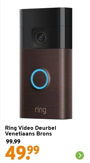 Aanbieding: Ring Video Deurbel Venetiaans Brons