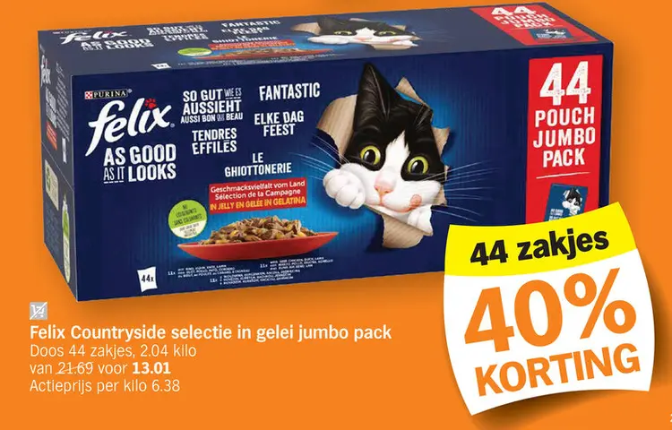 Promotie: Felix Countryside selectie in gelei jumbo pac