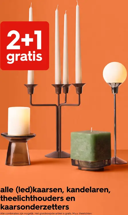 Aanbieding: (Led)kaarsen, kandelaren, theelichthouders en kaarsonderzetters