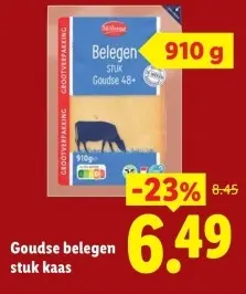 Aanbieding: Goudse belegen stuk kaas