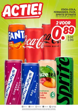 Aanbieding: COCA-COLA, FERNANDES, FUZE, SPRITE OF FANTA