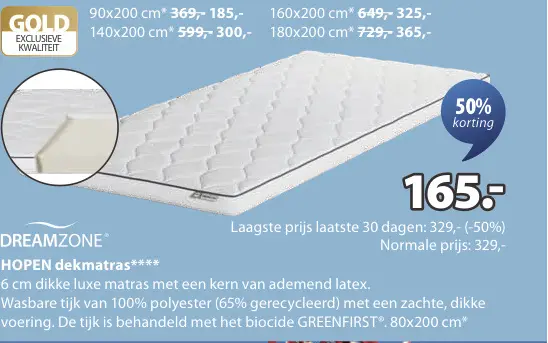 Promotie: HOPEN dekmatras