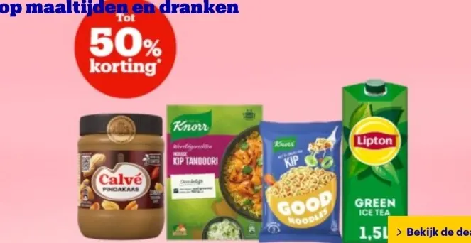 Aanbieding: op maaltijden en dranken