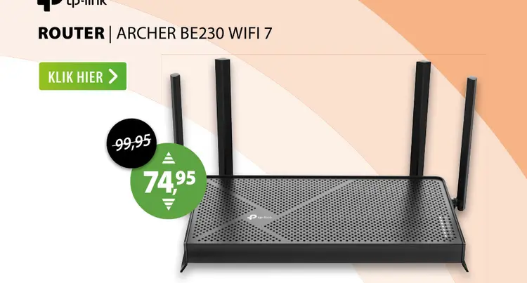 Aanbieding: Router | archer be230 wifi 7