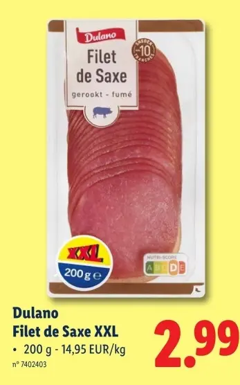 Offre: Filet de Saxe XXL