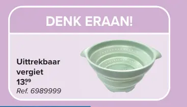 Promotie: Uittrekbaar vergiet