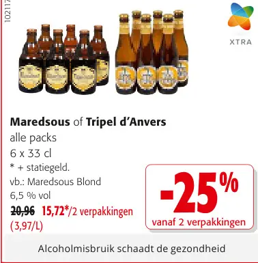 Promotie: Maredsous of Tripel d'Anvers