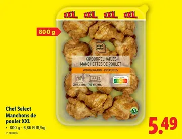 Offre: Chef Select Manchons de poulet XXL