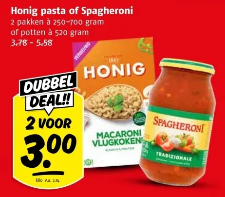 Aanbieding: Pasta of Spagheroni