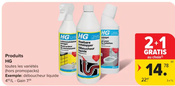 Offre: Produits HG