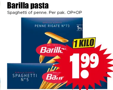 Aanbieding: Barilla pasta