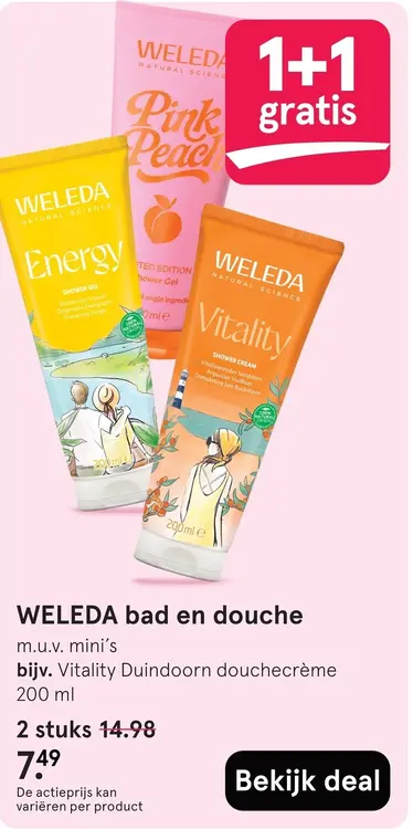 Aanbieding: bad en douche m.u.v. mini's bijv. Vitality Duindoorn