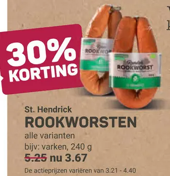 Aanbieding: Rookworsten