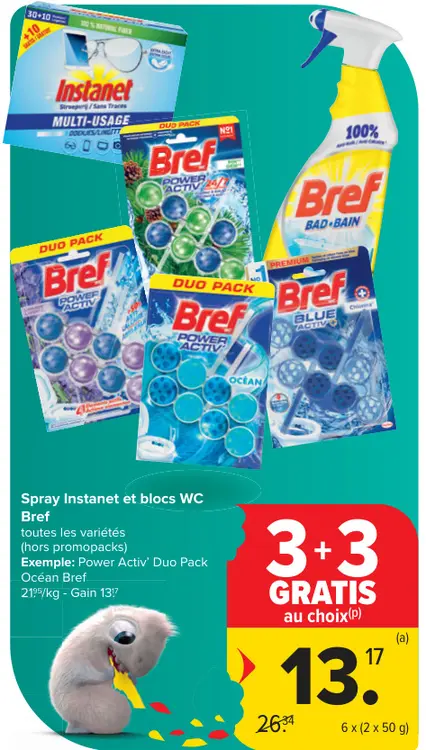 Offre: Spray Instanet et blocs WC