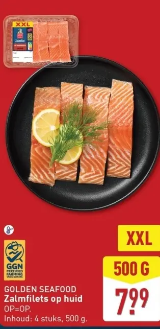 Aanbieding: Zalmfilets op huid