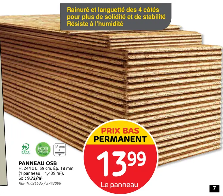 Offre: Panneau osb