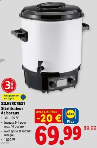 Offre: Stérilisateur de bocaux