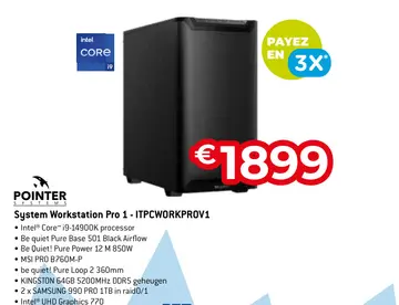 Offre: System Workstation Pro 1 - ITPCWORKPROV1