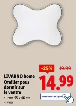 Offre: Oreiller pour dormir sur le ventre