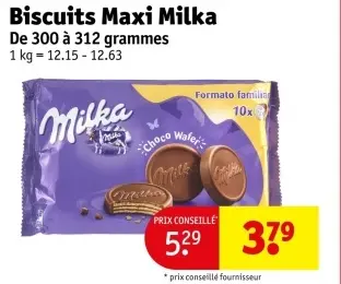 Offre: Biscuits Maxi Milka