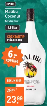 Aanbieding: Malibu Coconut Mixlikeur