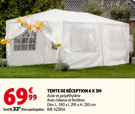 Promotie: Tente de réception