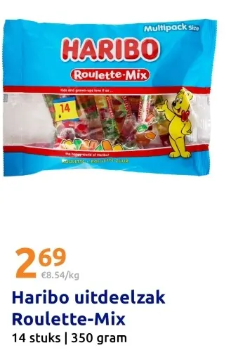 Aanbieding: Haribo uitdeelzak Roulette-Mix