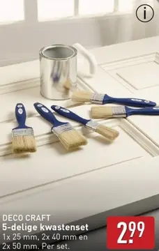 Aanbieding: DECO CRAFT kwastenset