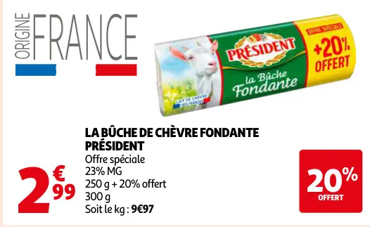 Offre: La bûche de chèvre fondante