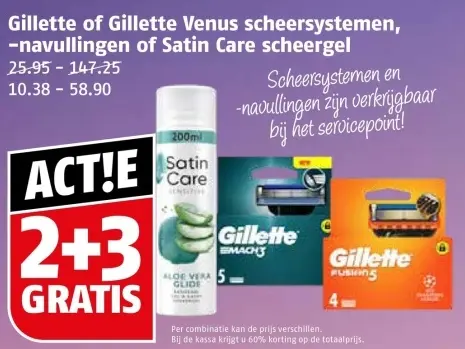 Aanbieding: Gillette of Gillette Venus scheersystemen, navullingen of scheergel