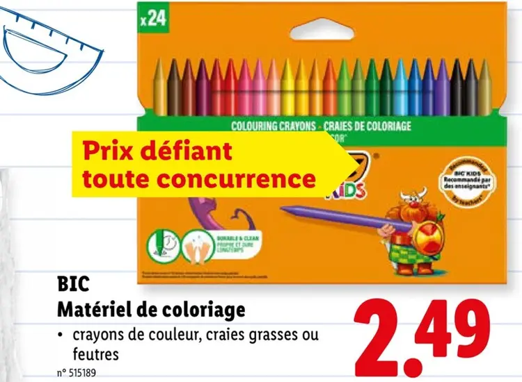 Offre: Matériel de coloriage
