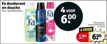 Aanbieding: Fa deodorant en douche