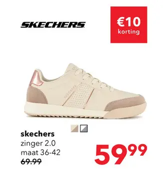 Aanbieding: Skechers Zinger 2.0 – Retro Runwayz dames sneakers beige