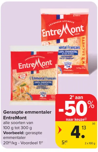 Promotie: Geraspte emmentaler