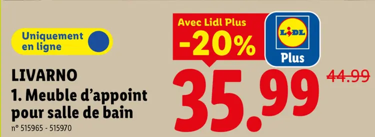 Offre: Meuble d'appoint pour salle de bain