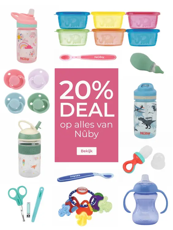 Aanbieding: 20% DEAL op alles van Nûby