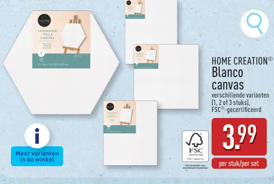 Promotie: Blanco canvas