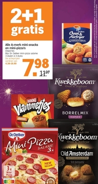 Aanbieding: A-merken mini-snacks en mini-pizza