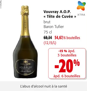Offre: Vouvray A.O.P. « Tête de Cuvée » brut