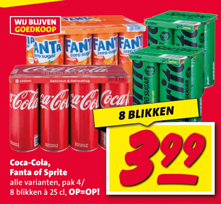 Aanbieding: Coca-Cola, Fanta of Sprite
