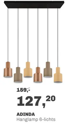 Aanbieding: Hanglamp Adinda 6 lichts