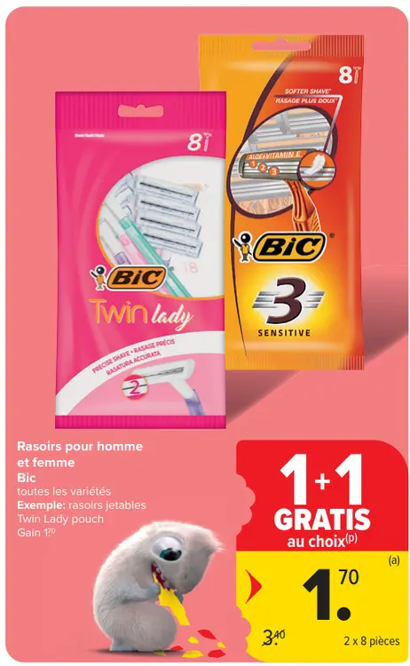 Offre: Rasoirs pour homme et femme