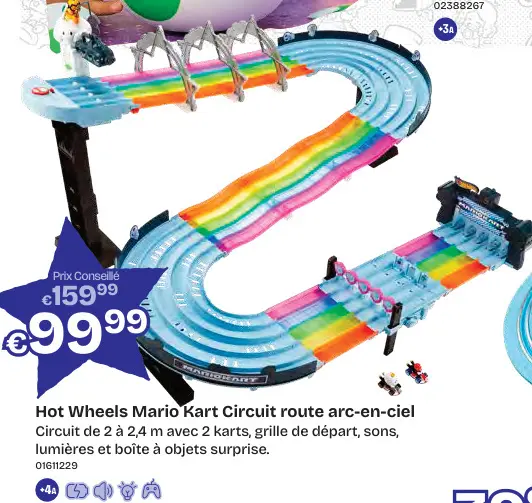 Offre: Hot Wheels Mario Kart Circuit route arc-en-ciel