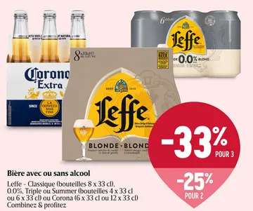 Offre: Bière avec ou sans alcool