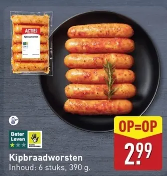 Aanbieding: Kipbraadworsten